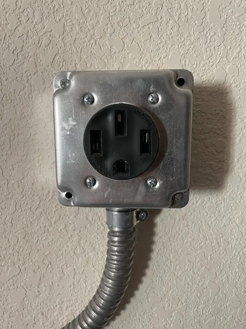 NEMA 14-50 outlet installed for Smart Home Electrical in Enochville